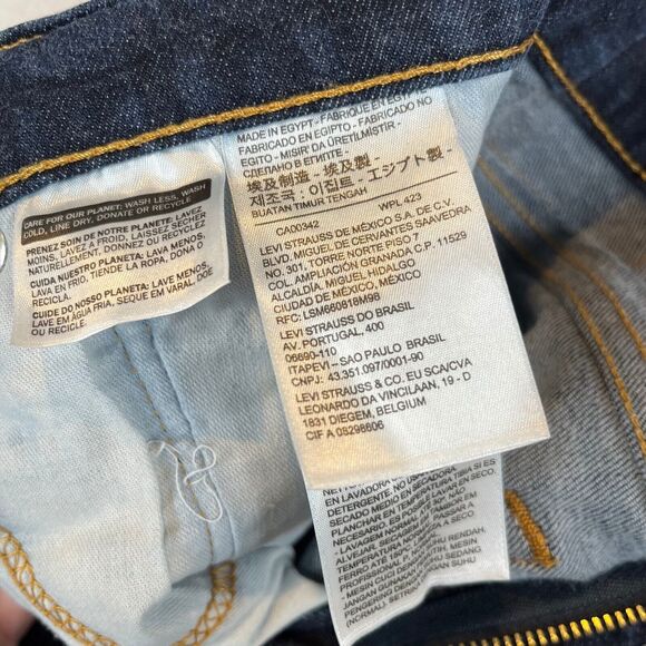 Levis 541 Jeans Mens 34x30 Blue Athletic Tapered Mid Rise Stretch Denim - Picture 8 of 10